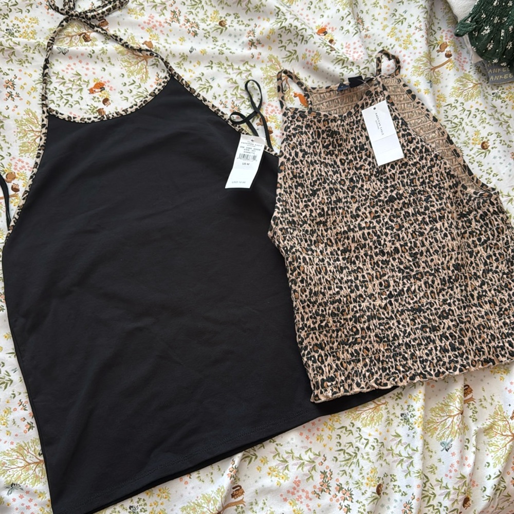 American Eagle Halter Tops Leopard Cheetah Print